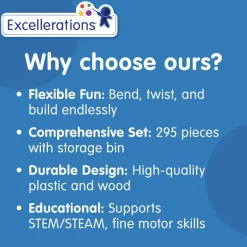 Excellerations® Bendy Builders STEM Construction Set 295 Pieces