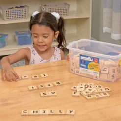 Excellerations® Big Wooden Letter Tiles - Tub of 250