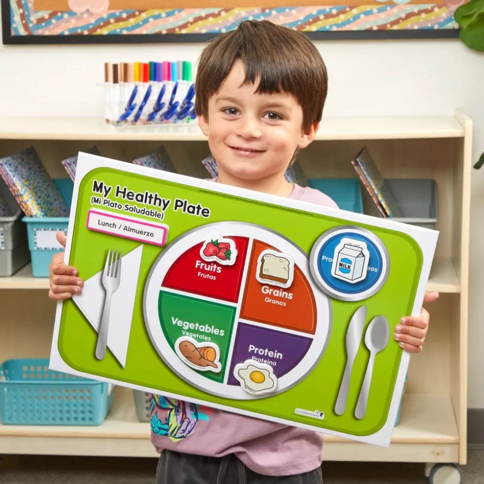 Excellerations® Bilingual My Healthy Plate Magnet Activity Set