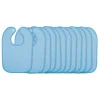 Excellerations® Blue Terry Bibs with Hook & Loop Closure - Set of 12