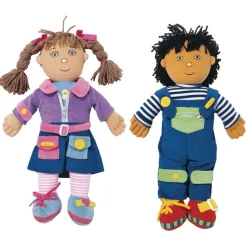 Excellerations® Boy and Girl Dressing Dolls - Set of 2