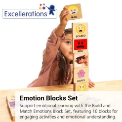 Excellerations® Build and Match Emotions Block Set 1 - 16 blocks