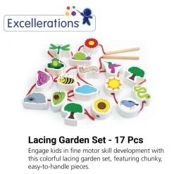 Excellerations® Chunky Lacing Garden Set - 17 Pieces