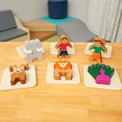 Excellerations® Chunky Wood Animal Puzzles, Set of 6