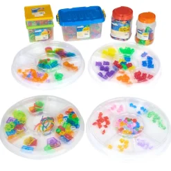 Excellerations® Classroom Clear Trays & Manipulatives - 874pcs