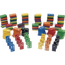 Excellerations® Colorful Wooden Dominoes - 168pcs
