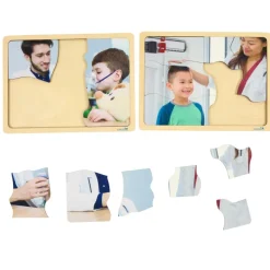 Excellerations® Disabilities & Doctor Puzzles - Set of 18 Wooden Puzzles