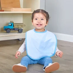 Excellerations® Dozen Blue Bibs with Snaps
