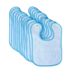 Excellerations® Dozen Blue Bibs with Snaps