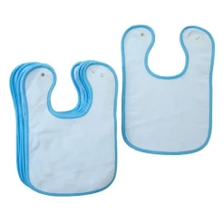 Excellerations® Dozen Blue Bibs with Snaps