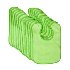 Excellerations® Dozen Green Bibs with Snaps