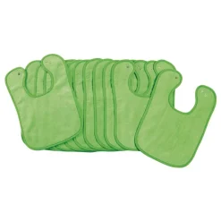 Excellerations® Dozen Green Bibs with Snaps
