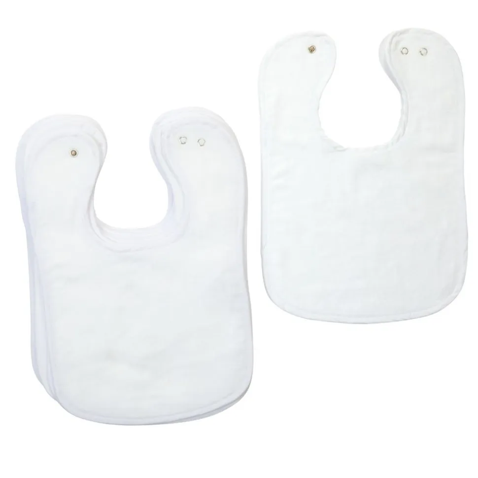 Excellerations® Dozen White Bibs with Snaps