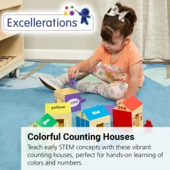 Excellerations® earlySTEM™ Colors & Counting Houses 20 Pieces