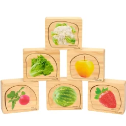 Excellerations® earlySTEM™ Life Cycle Nesting Puzzles - Fruit & Vegetable - Set of 6