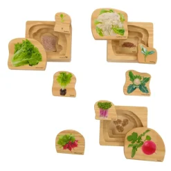 Excellerations® earlySTEM™ Life Cycle Nesting Puzzles - Vegetables - Set of 3