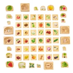 Excellerations® earlySTEM™ Tiles and Nesting Puzzles - Fruit & Vegetable