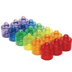 Excellerations® earlySTEM™ Translucent Stacking Pegs - 24 pieces