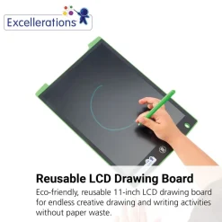 Excellerations® Electronic Reusable 11-inch LCD Drawing Board - Green