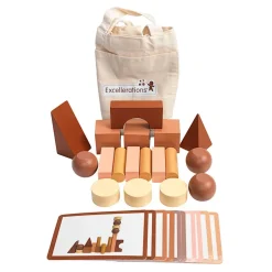 Excellerations® Engineered Blocks - 22 Pieces in Natural Colors
