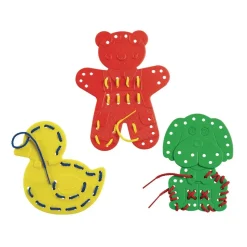 Excellerations® Extra-Large Animal Lacing Shapes - 9 Cards, 27 Laces