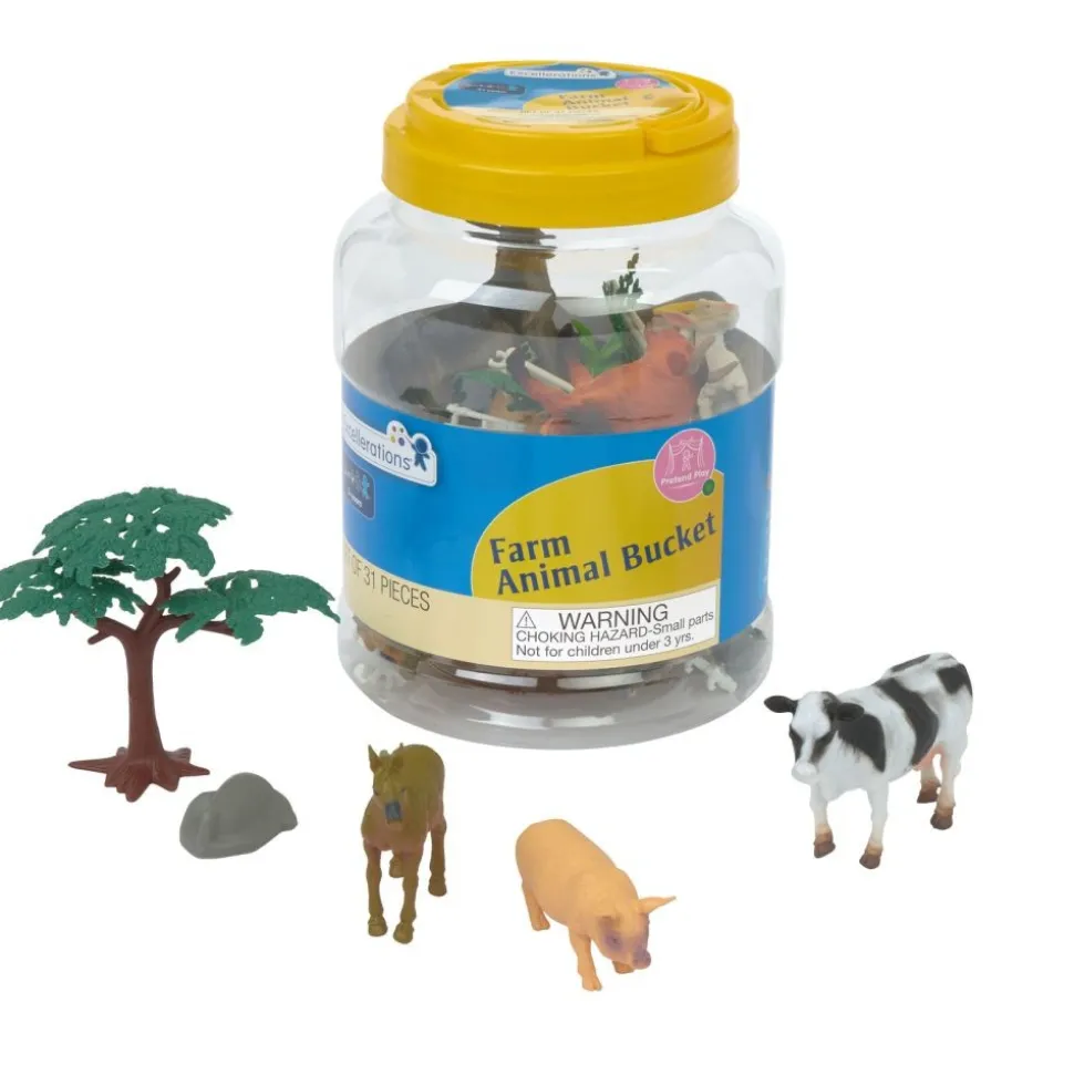 Excellerations® Farm Animal Bucket - Set of 31 Pieces
