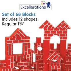 Excellerations® Foam Brick Blocks - Set of 68
