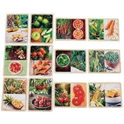 Excellerations® Fruit and Vegetable Photo Puzzles Set of 12