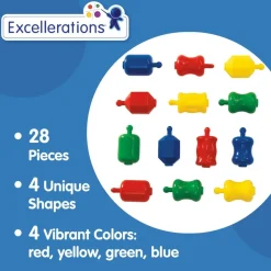 Excellerations® Fun Pop Linking Beads - 28 Pieces