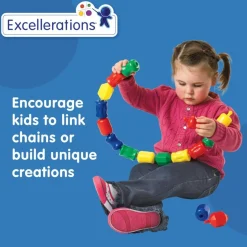 Excellerations® Fun Pop Linking Beads - 28 Pieces