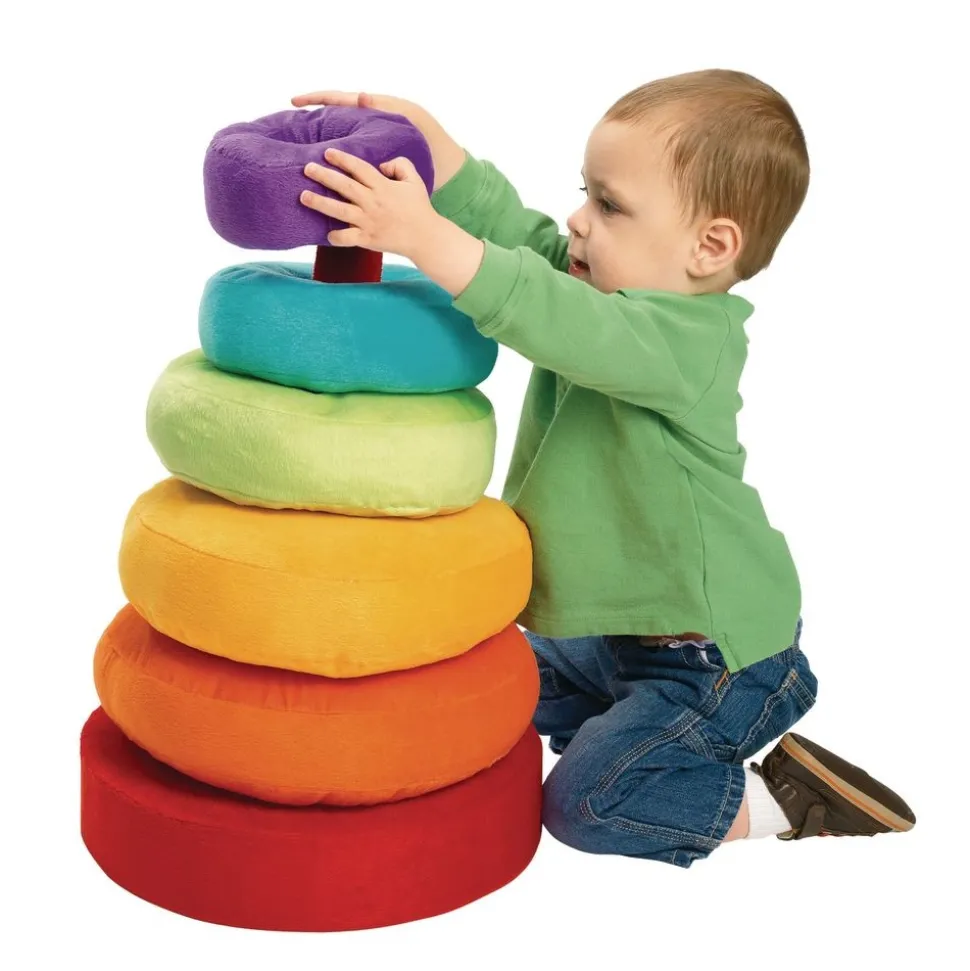 Excellerations® Giant Plush Rainbow Stacking Ring