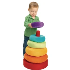 Excellerations® Giant Plush Rainbow Stacking Ring