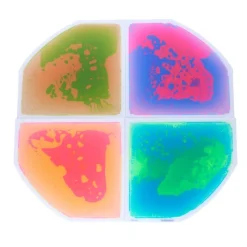 Excellerations® Glow-in-the-Dark Liquid Sensory Floor Tiles - Set of 4