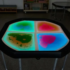 Excellerations® Glow-in-the-Dark Liquid Sensory Floor Tiles - Set of 4