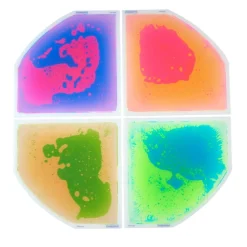Excellerations® Glow-in-the-Dark Liquid Sensory Floor Tiles - Set of 4