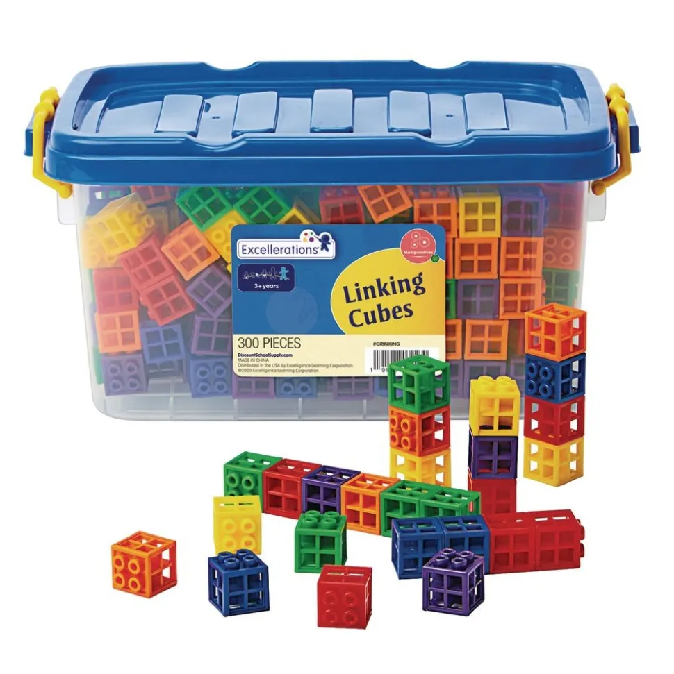 Excellerations® Grid Linking Cubes - 300 Pieces