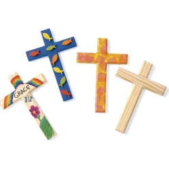 Excellerations® Hanging Wooden Crosses - Set of 12