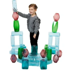 Excellerations® Ice Blocks & Stacking Gems - Set of 40