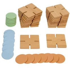 Excellerations® Interlocking Wood and Silicone Shapes - 40pcs