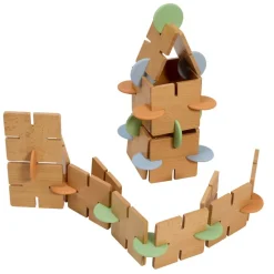 Excellerations® Interlocking Wood and Silicone Shapes - 40pcs