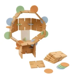 Excellerations® Interlocking Wood and Silicone Shapes - 40pcs