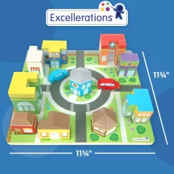 Excellerations® JourneyJunction™ Build & Block Logic Puzzle Town