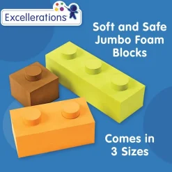 Excellerations® Jumbo Interlocking Blocks - 22 pcs