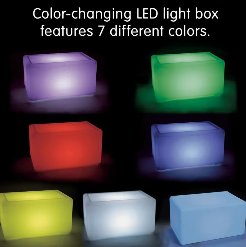 Excellerations® LED Glowing Rechargeable Mood Light Table/Chair w/Remote