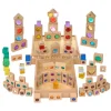 Excellerations® Macaron & Wood Gem Blocks - 85pcs with 2 Trays