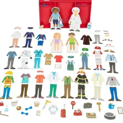 Excellerations® Magnetic Career Dressing Dolls - 93 Pieces