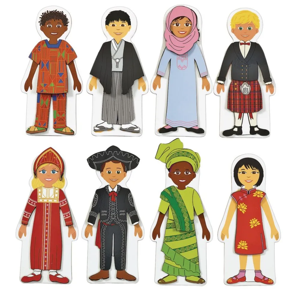 Excellerations® Magnetic Multicultural Dressing Dolls