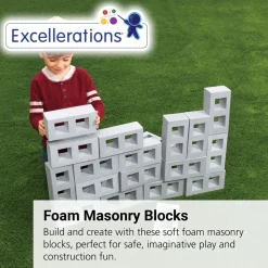 Excellerations® Masonry Foam Floor Blocks - Set of 20