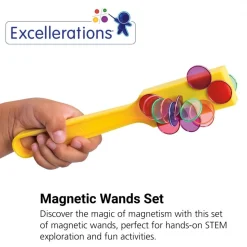 Excellerations® 100 Metal-Edged Chips & 6 Magnetic Wands Kit