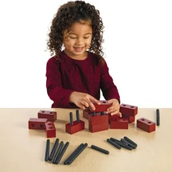 Excellerations® Mini Bricks and Rebar Tabletop Building Set - 45 Pieces